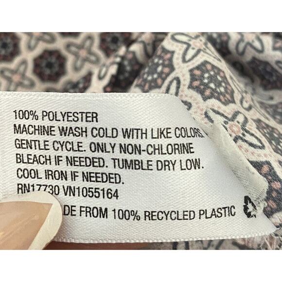 Corp Core Workwear Blouse Pink and Black Print Sleeveless Blouse XS - Picture 6 of 6